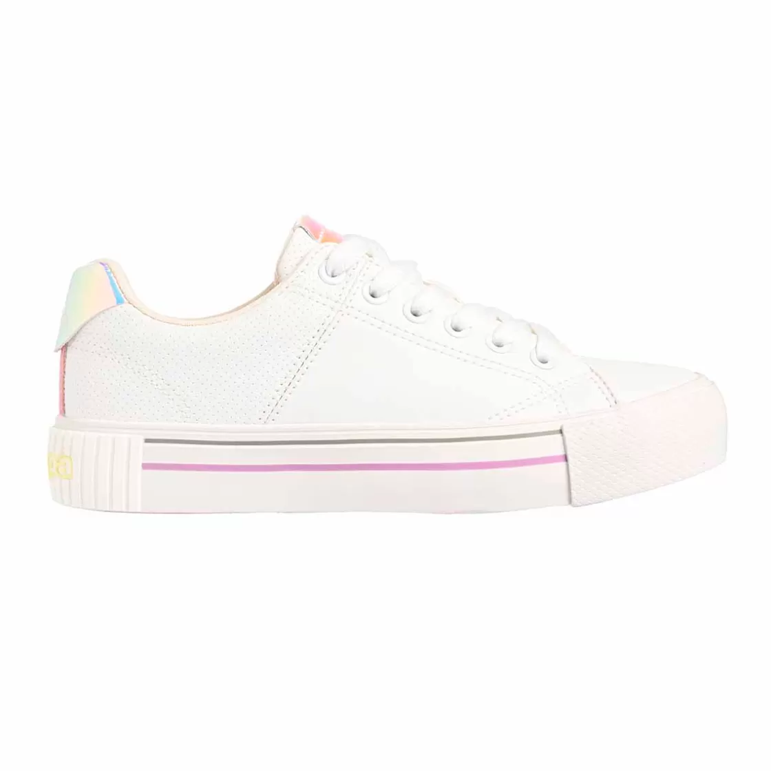 Femme Kappa Lifestyle | Chaussures Lifestyle Femme Tudy Sportswear Blanc