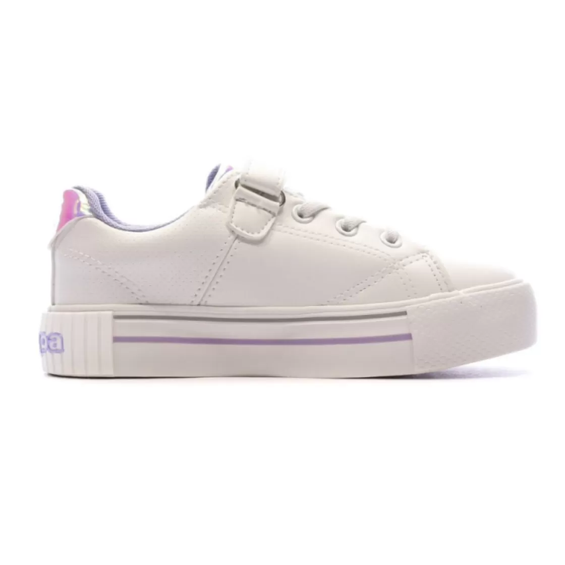 Enfant Kappa Lifestyle | Chaussures Lifestyle Tudy Ev Blanc Enfant