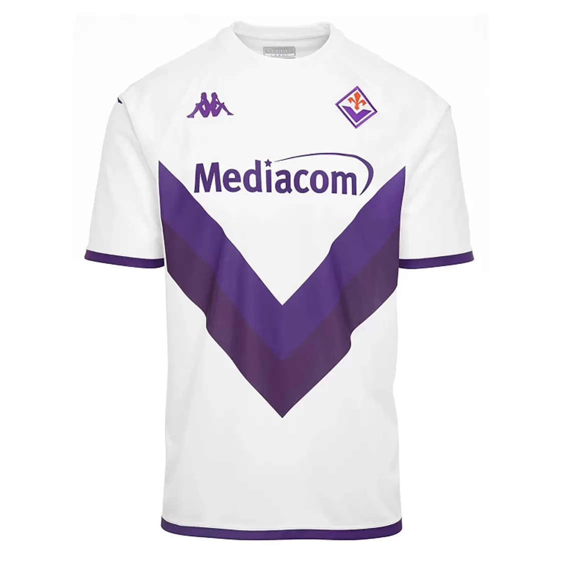 Enfant Kappa Maillots | Maillot Kombat Away Fiorentina 22/23 Blanc Enfant