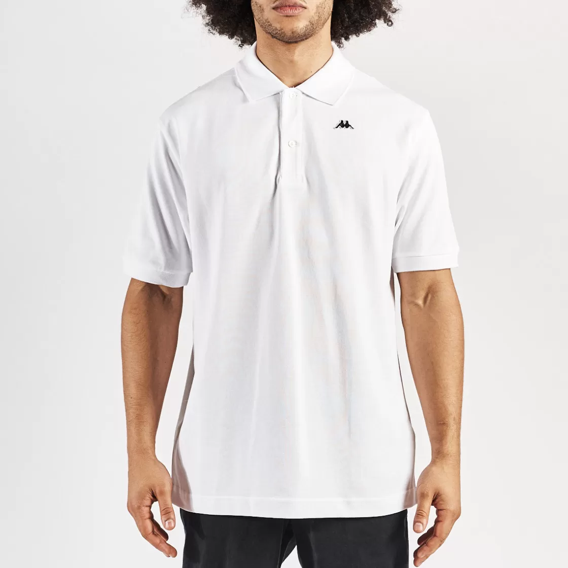 Homme Kappa Polos & Chemises | Polo Aarau Robe Di Blanc Homme