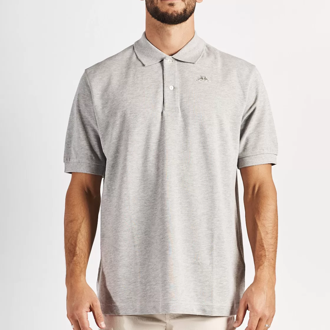 Homme Kappa Polos & Chemises | Polo Aarau Robe Di Gris Homme