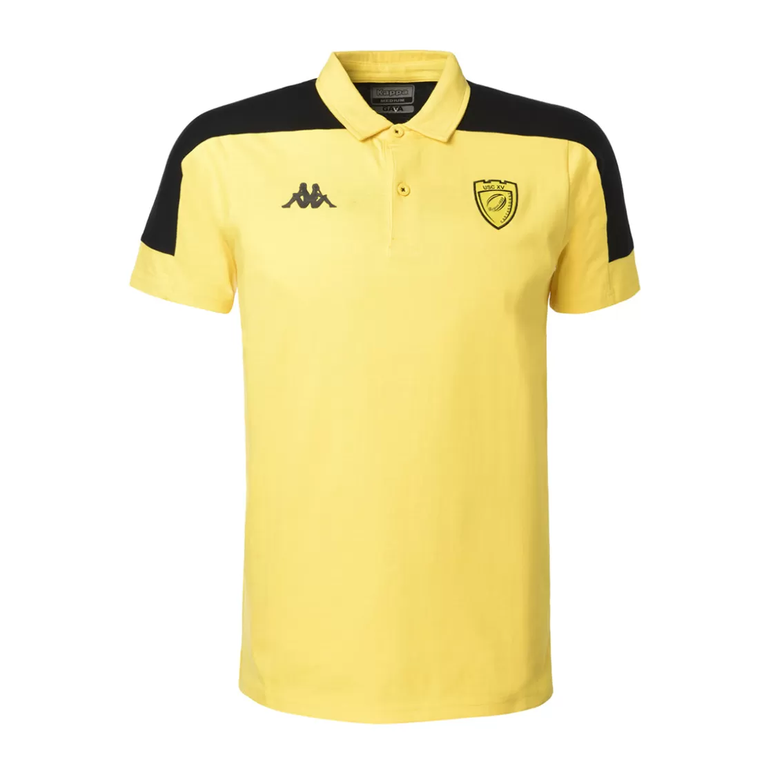 Enfant Kappa T-Shirts & Tops | Polo Balla Us Carcassonne Jaune Enfant