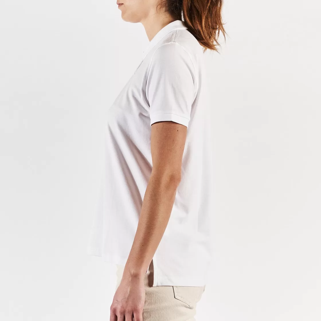 Femme Kappa Polos | Polo Carly Robe Di Blanc Femme