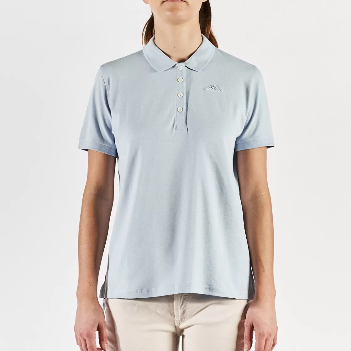 Femme Kappa Polos | Polo Carly Robe Di Bleu Femme