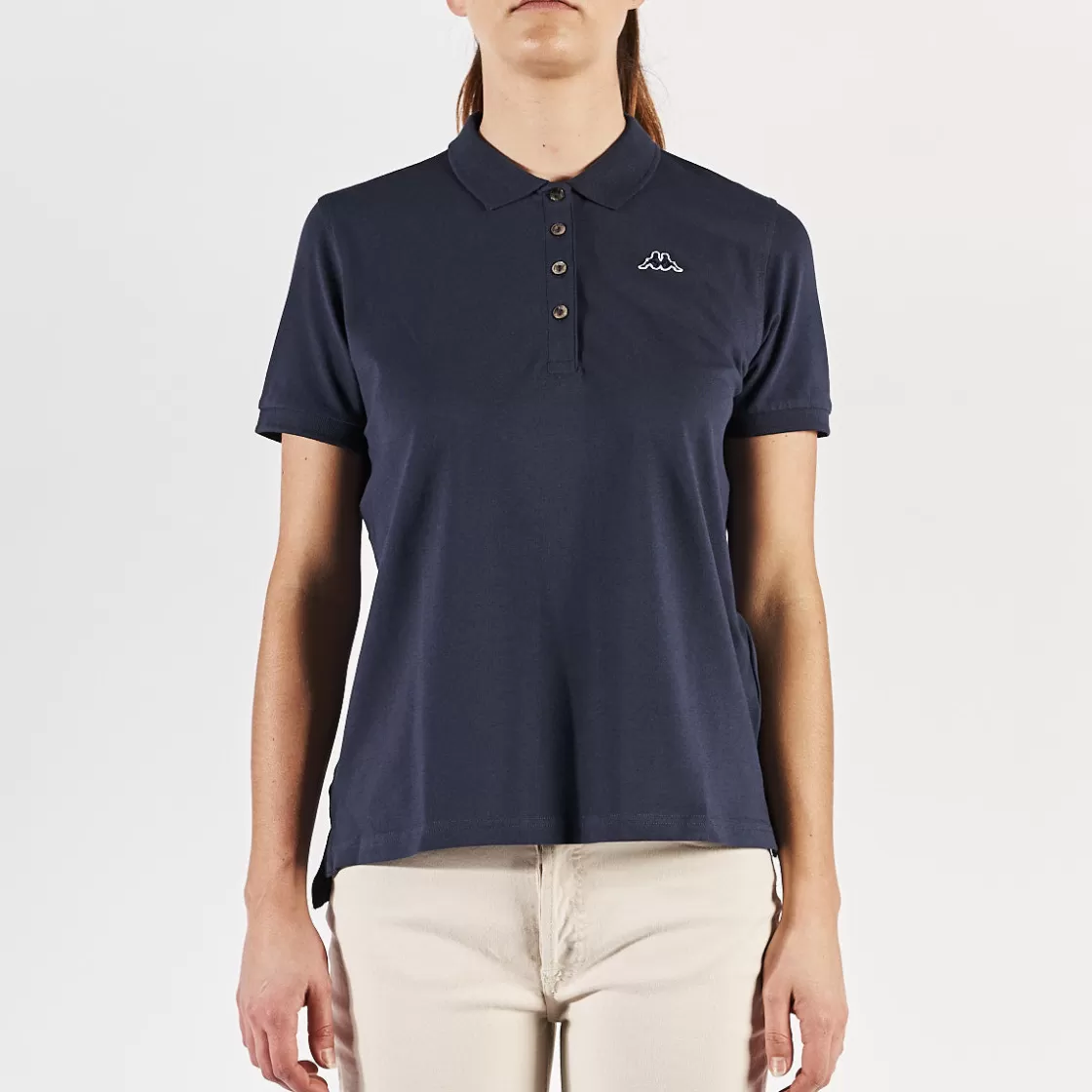 Femme Kappa Polos | Polo Carly Robe Di Bleu Femme