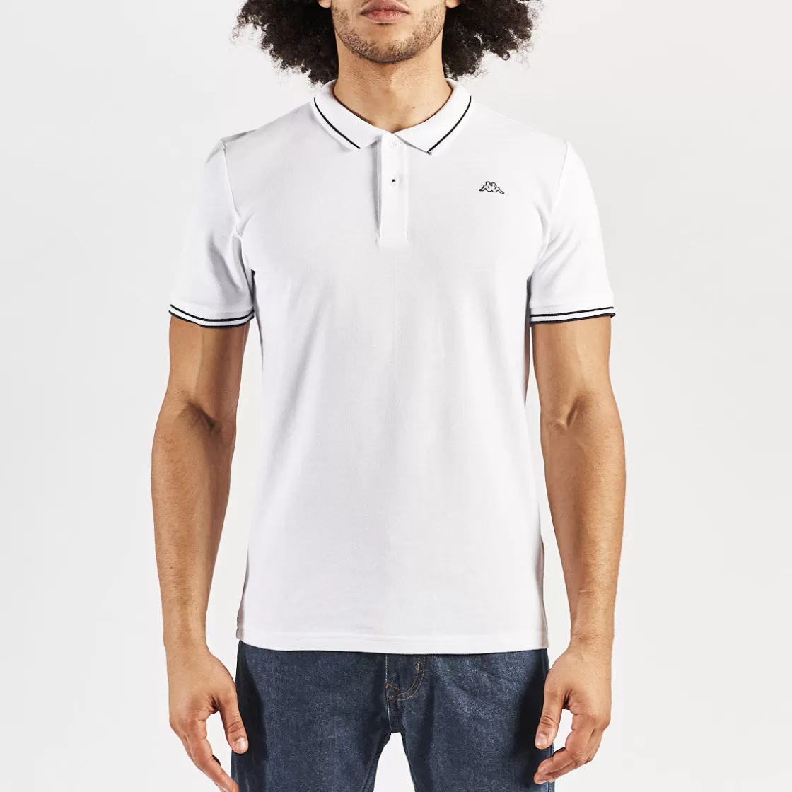 Homme Kappa Polos & Chemises | Polo Ezio Blanc Homme