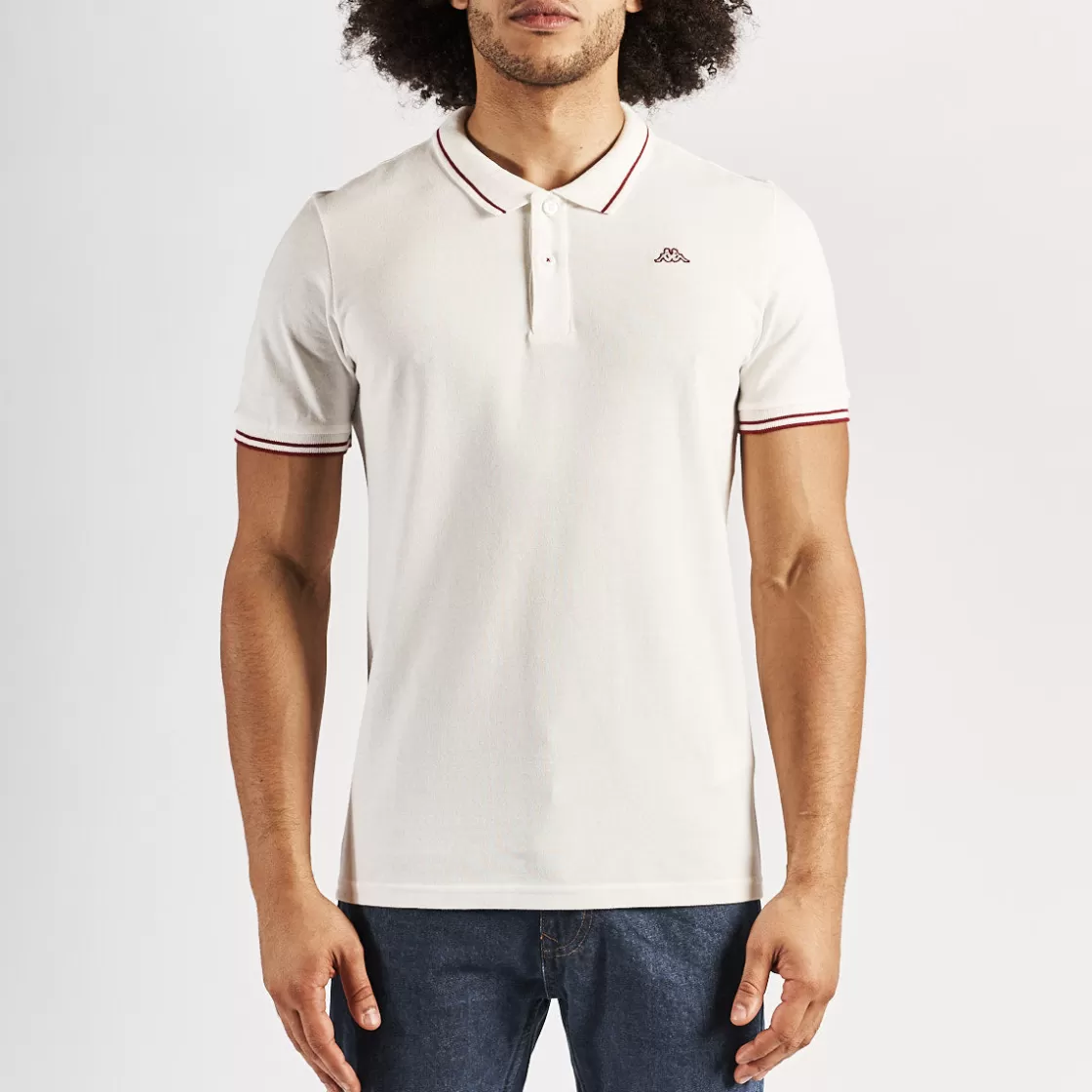 Homme Kappa Polos & Chemises | Polo Ezio Blanc Homme