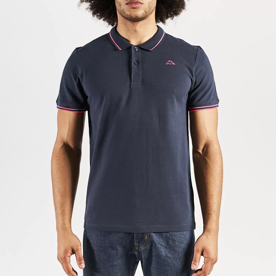 Homme Kappa Polos & Chemises | Polo Ezio Bleu Homme