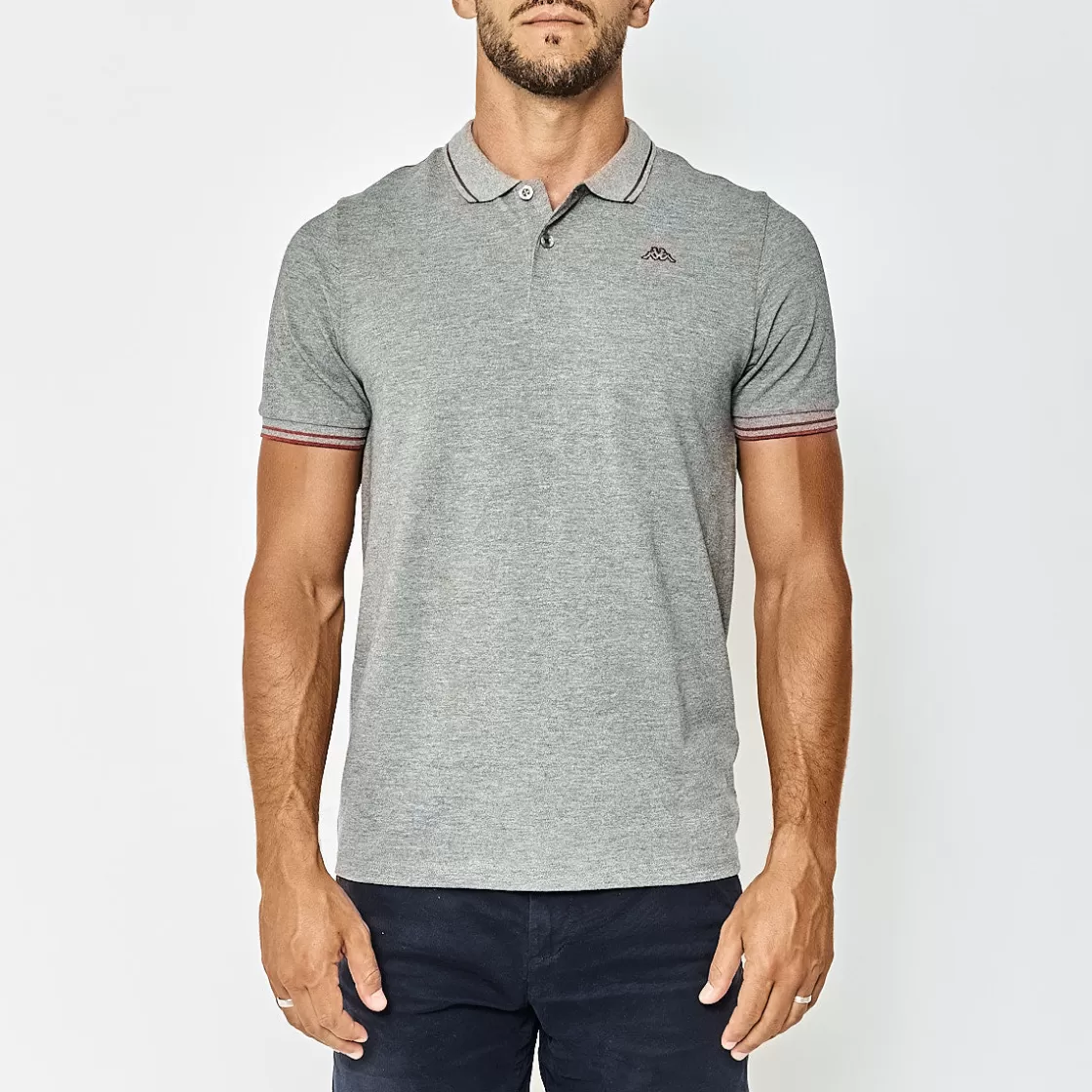 Homme Kappa Polos & Chemises | Polo Homme Ezio Gris