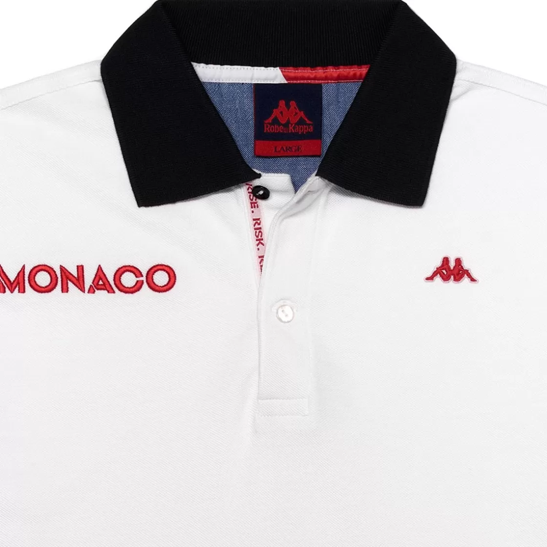 Homme Kappa Polos & Chemises | Polo Homme Herve Robe Di - As Monaco 2023 Blanc