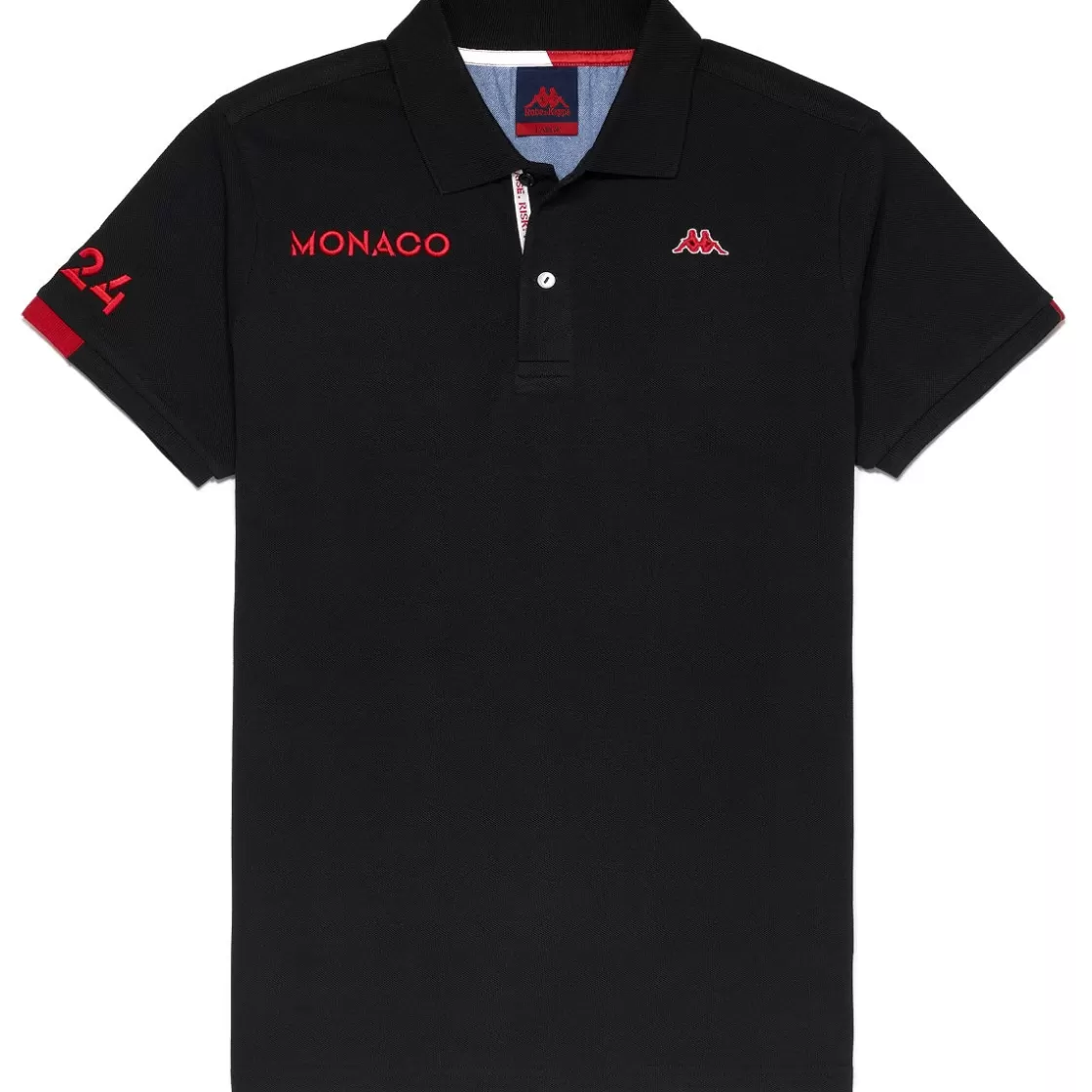 Homme Kappa Polos & Chemises | Polo Homme Herve Robe Di - As Monaco 2023 Noir