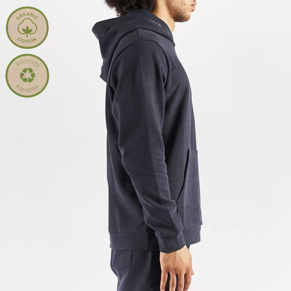 Homme Kappa Sweatshirts & Hoodies | Sweat-Shirt A Capuche Edwyn Bleu Homme