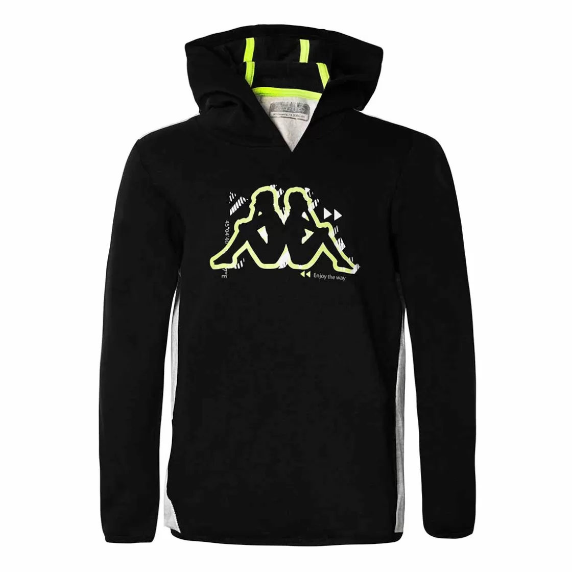 Enfant Kappa Sweatshirts & Hoodies | Sweat-Shirt A Capuche Enfant Bazilo Noir