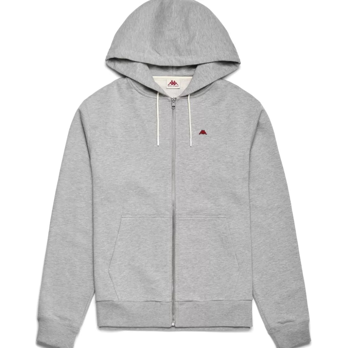 Homme Kappa Sweatshirts & Hoodies | Sweat-Shirt A Capuche Homme Portos Robe Di Gris