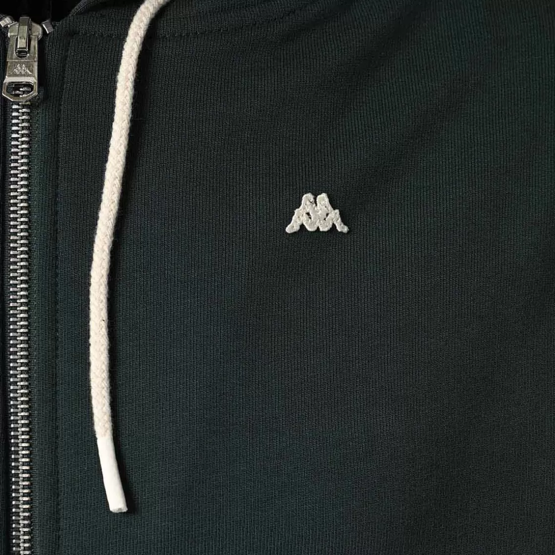 Homme Kappa Sweatshirts & Hoodies | Sweat-Shirt A Capuche Homme Portos Robe Di Vert