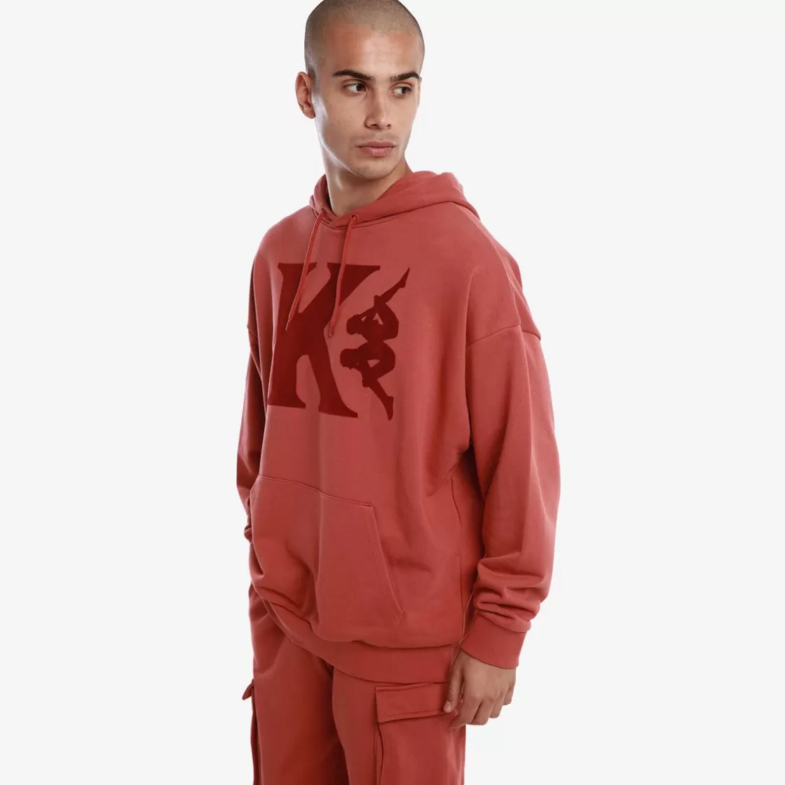 Homme Kappa Sweatshirts & Hoodies | Sweat-Shirt A Capuche Homme Vaste Authentic Marron