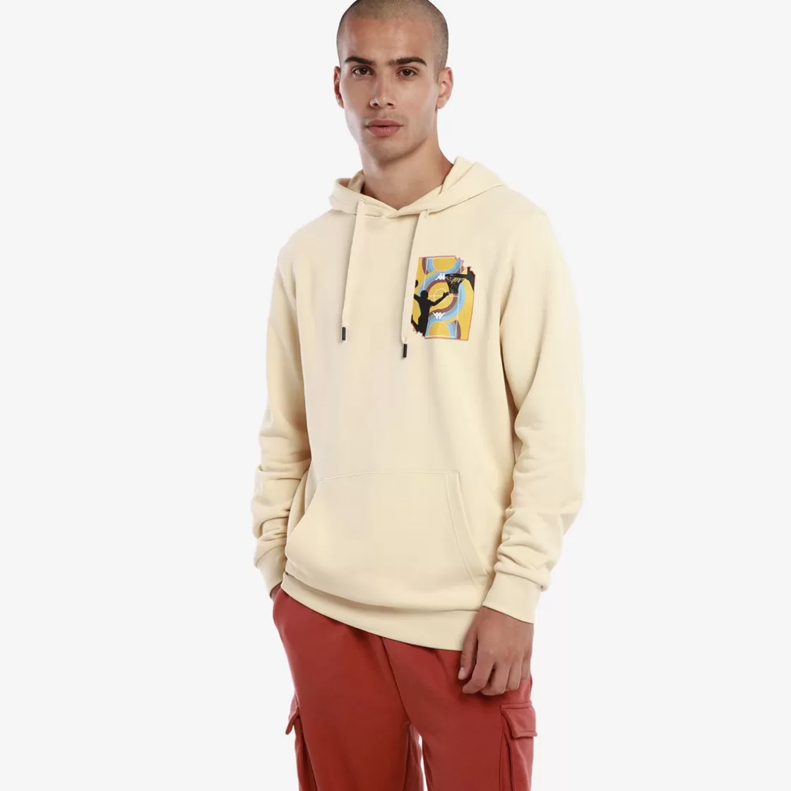 Homme Kappa Sweatshirts & Hoodies | Sweat-Shirt A Capuche Homme Vincent Authentic Beige