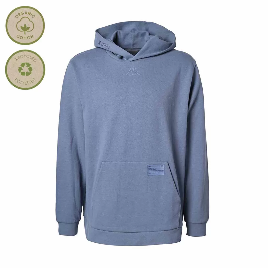 Homme Kappa Sweatshirts & Hoodies | Sweat-Shirt A Capuche Unisexe Edwyn Life Bleu