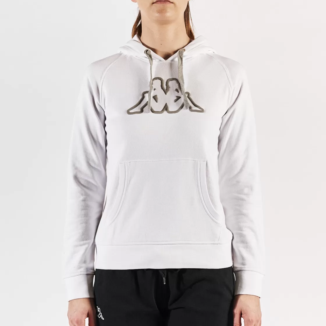 Femme Kappa Sweatshirts & Hoodies | Sweatshirt Belle Blanc Femme