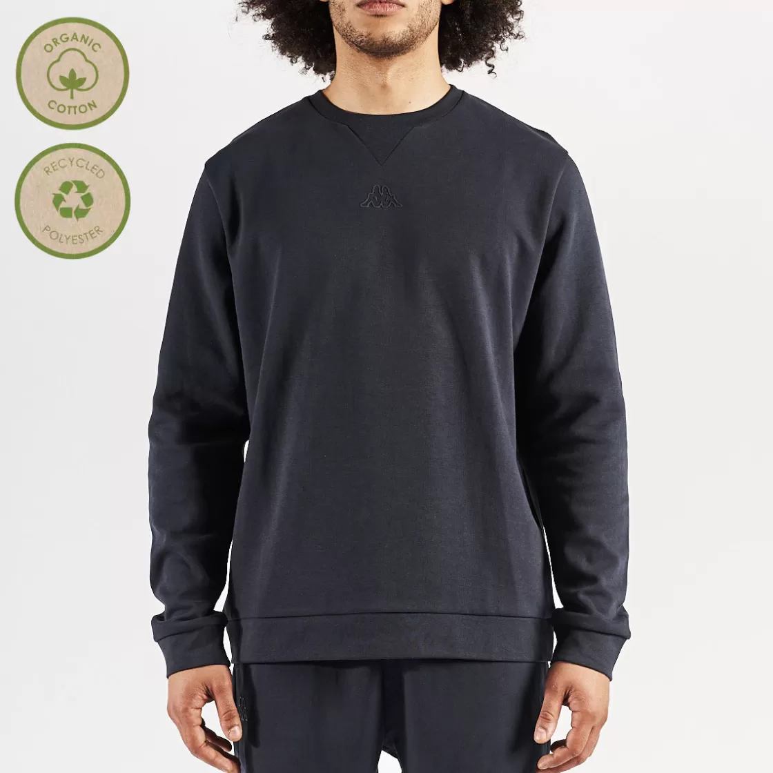 Homme Kappa Sweatshirts & Hoodies | Sweat-Shirt Edard Bleu Homme