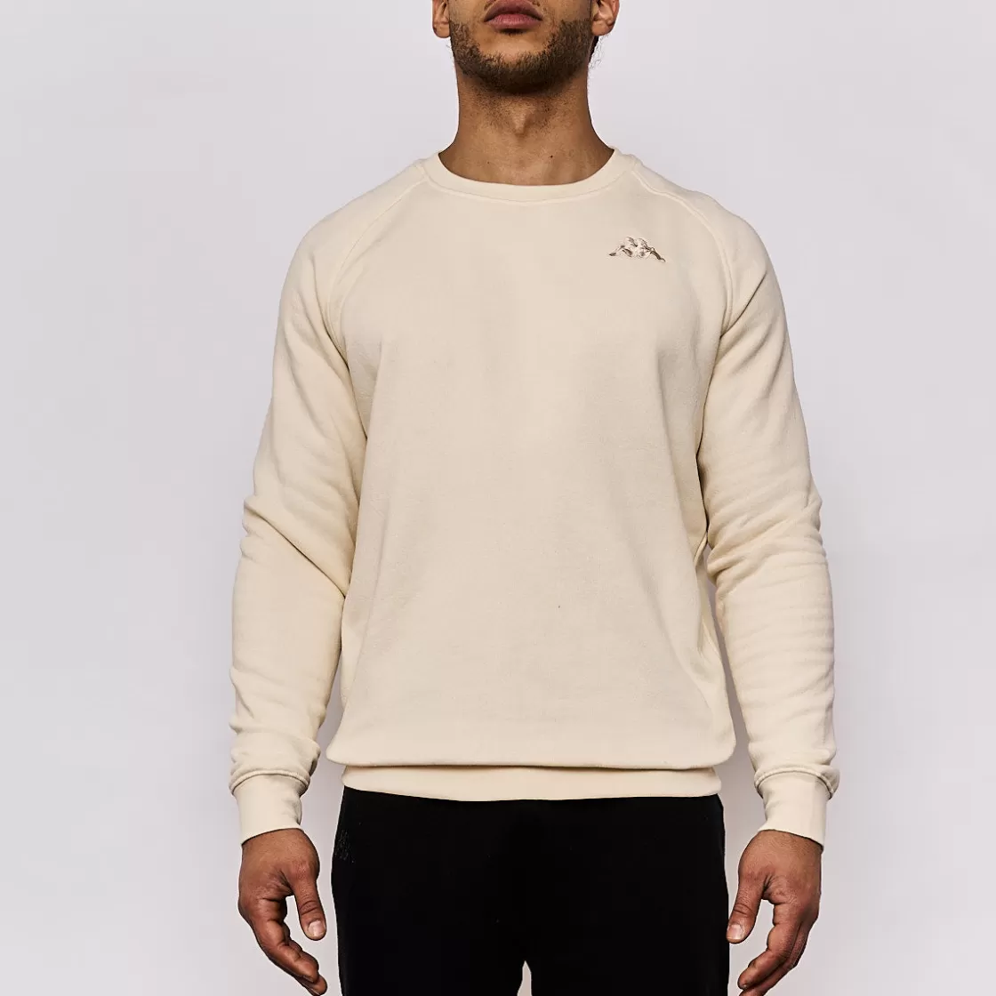 Homme Kappa Sweatshirts & Hoodies | Sweatshirt Homme Caimali Sportswear Blanc