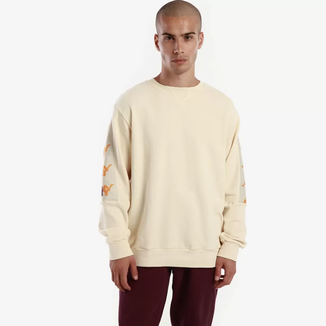 Homme Kappa Sweatshirts & Hoodies | Sweat-Shirt Homme Eniko Authentic Beige