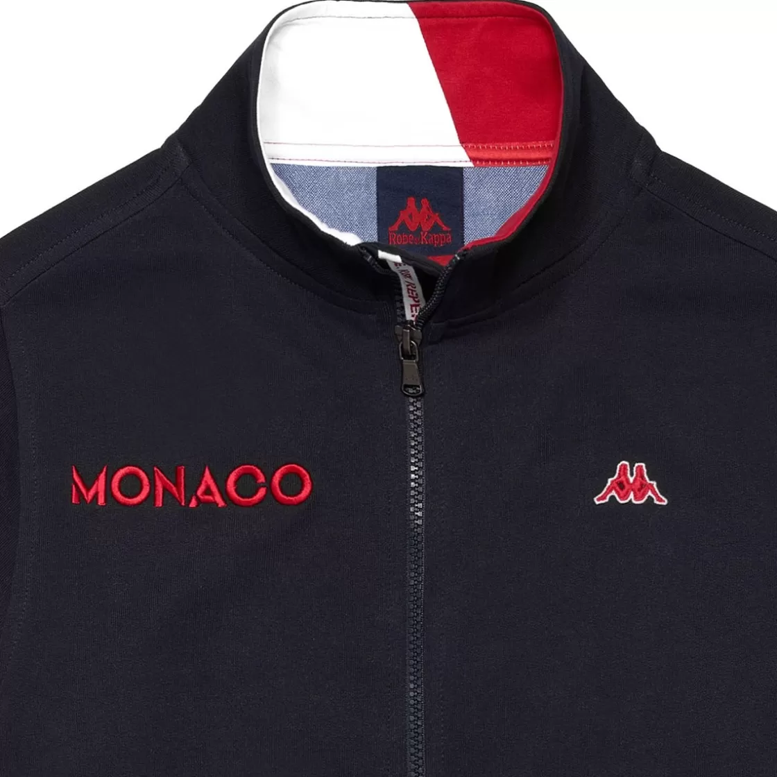 Homme Kappa Sweatshirts & Hoodies | Sweatshirt Homme Nadav Robe Di - As Monaco 2023 Bleu