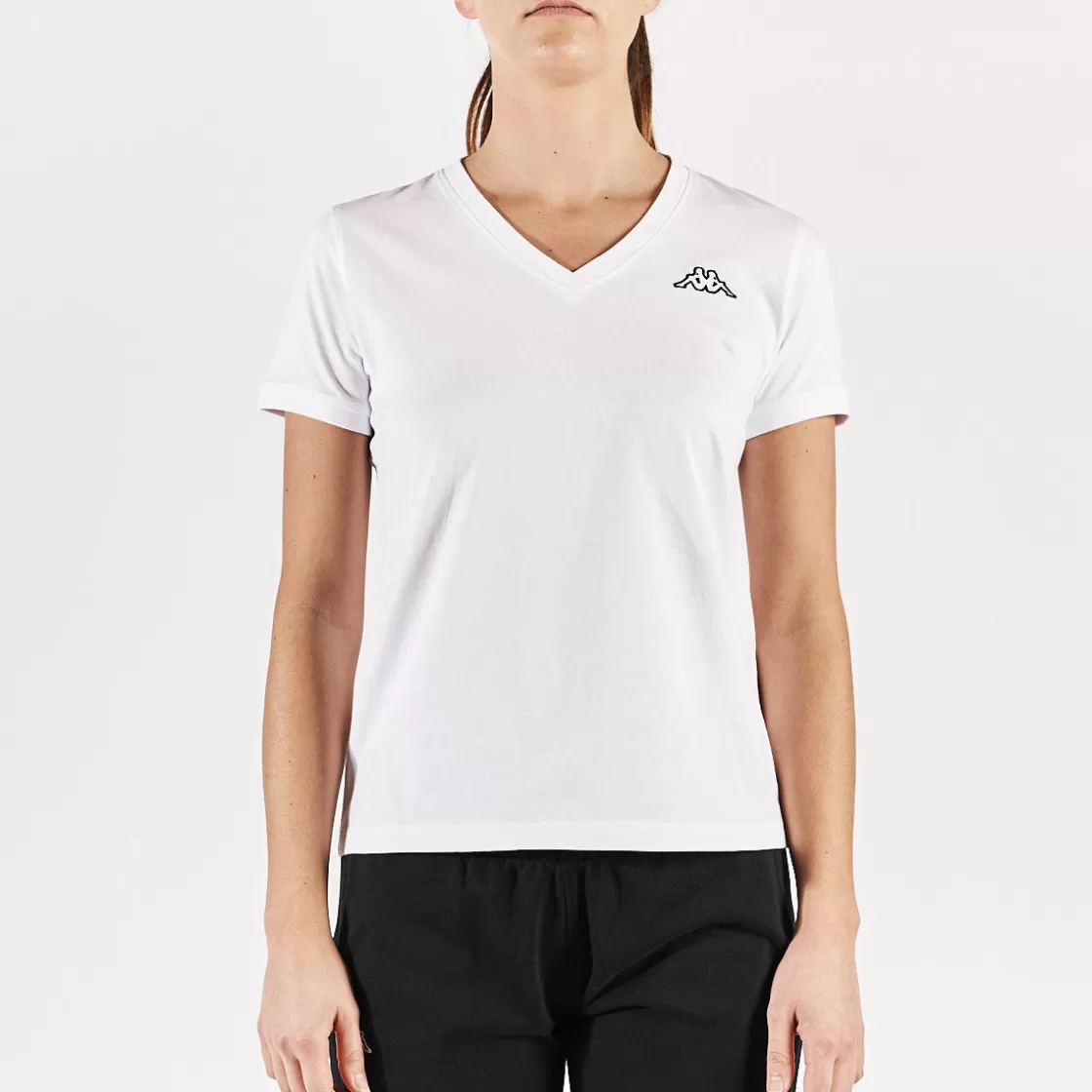 Femme Kappa T-Shirts & Tops | T-Shirt Cabou Blanc Femme