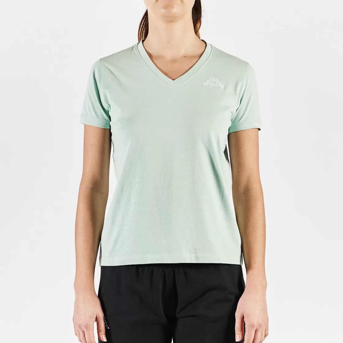 Femme Kappa T-Shirts & Tops | T-Shirt Cabou Vert Femme