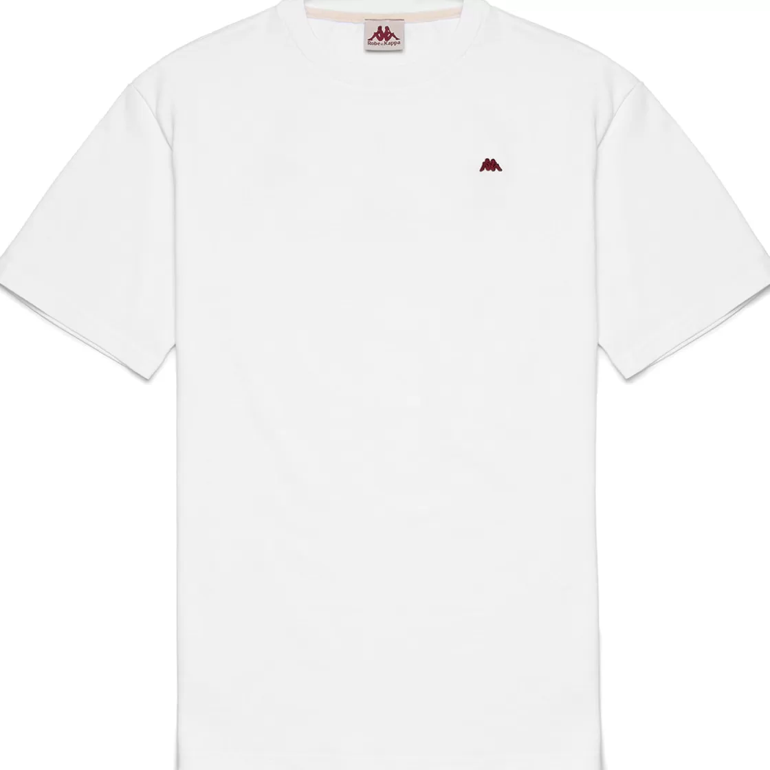 Homme Kappa Hauts & T-Shirts | T-Shirt Darphis Blanc Unisexe