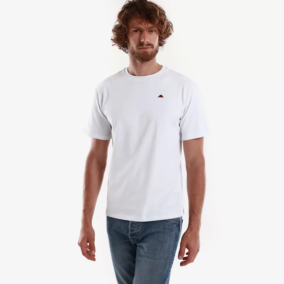 Homme Kappa Hauts & T-Shirts | T-Shirt Darphis Blanc Unisexe