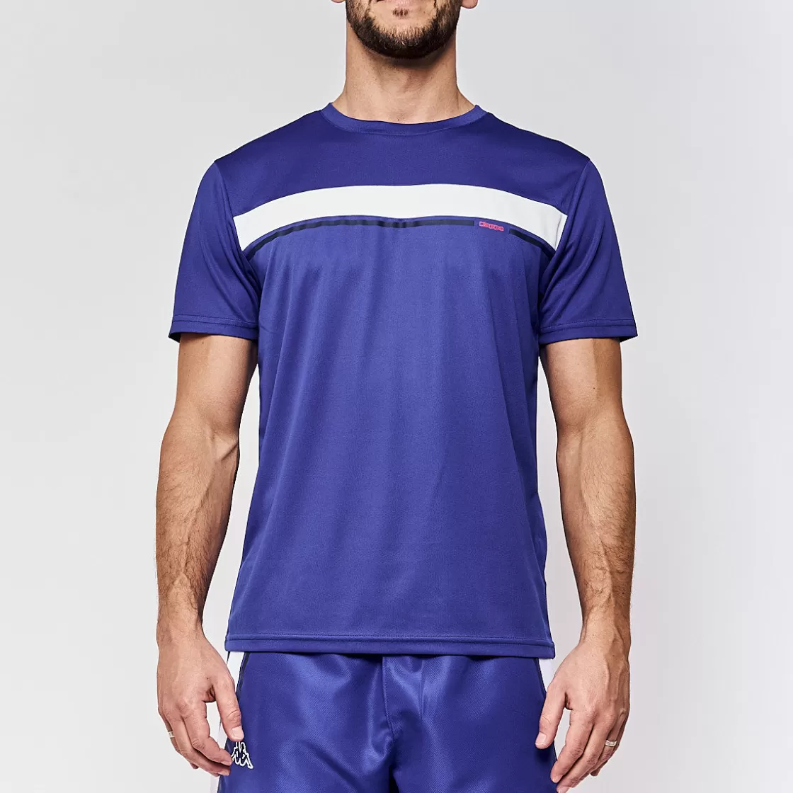 Homme Kappa Hauts & T-Shirts | T-Shirt Homme Avellino Sportswear Bleu