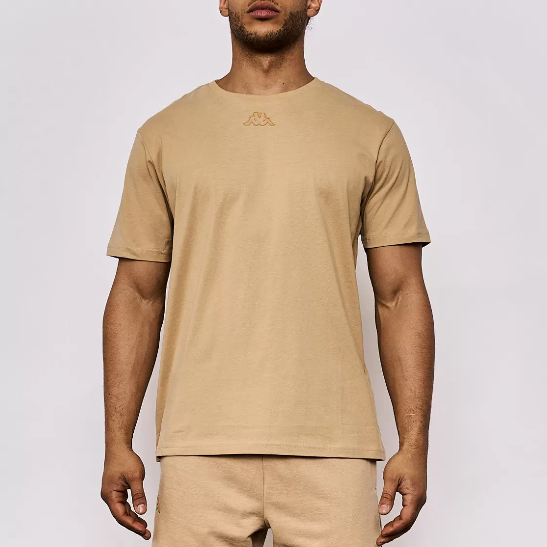 Homme Kappa Hauts & T-Shirts | T-Shirt Homme Faccia Sportswear Beige