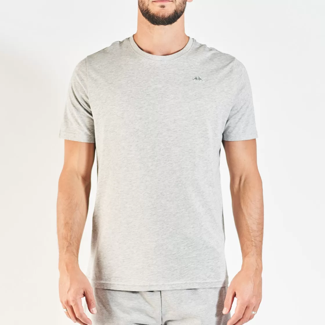 Homme Kappa Hauts & T-Shirts | T-Shirt Homme Luc Robe Di Gris