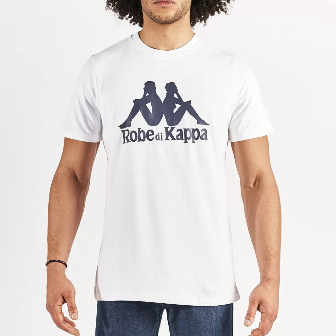 Homme Kappa Hauts & T-Shirts | T-Shirt James Robe Di Blanc Homme