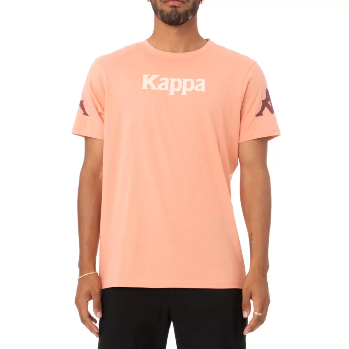 Homme Kappa Hauts & T-Shirts | T-Shirt Paroo Rose Homme