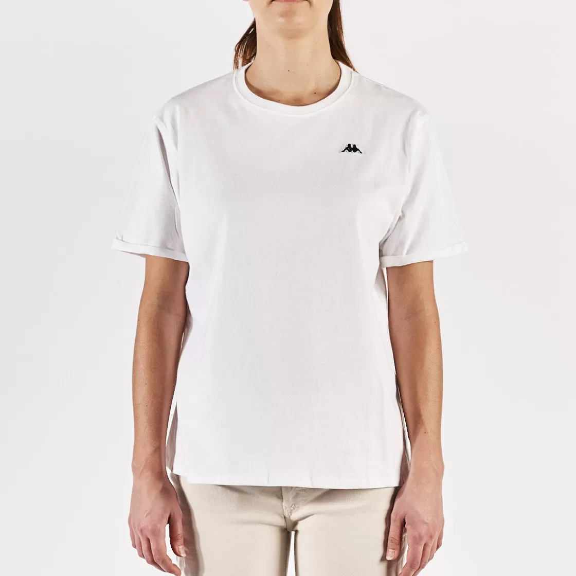 Femme Kappa T-Shirts & Tops | T-Shirt Sarah Robe Di Blanc Femme