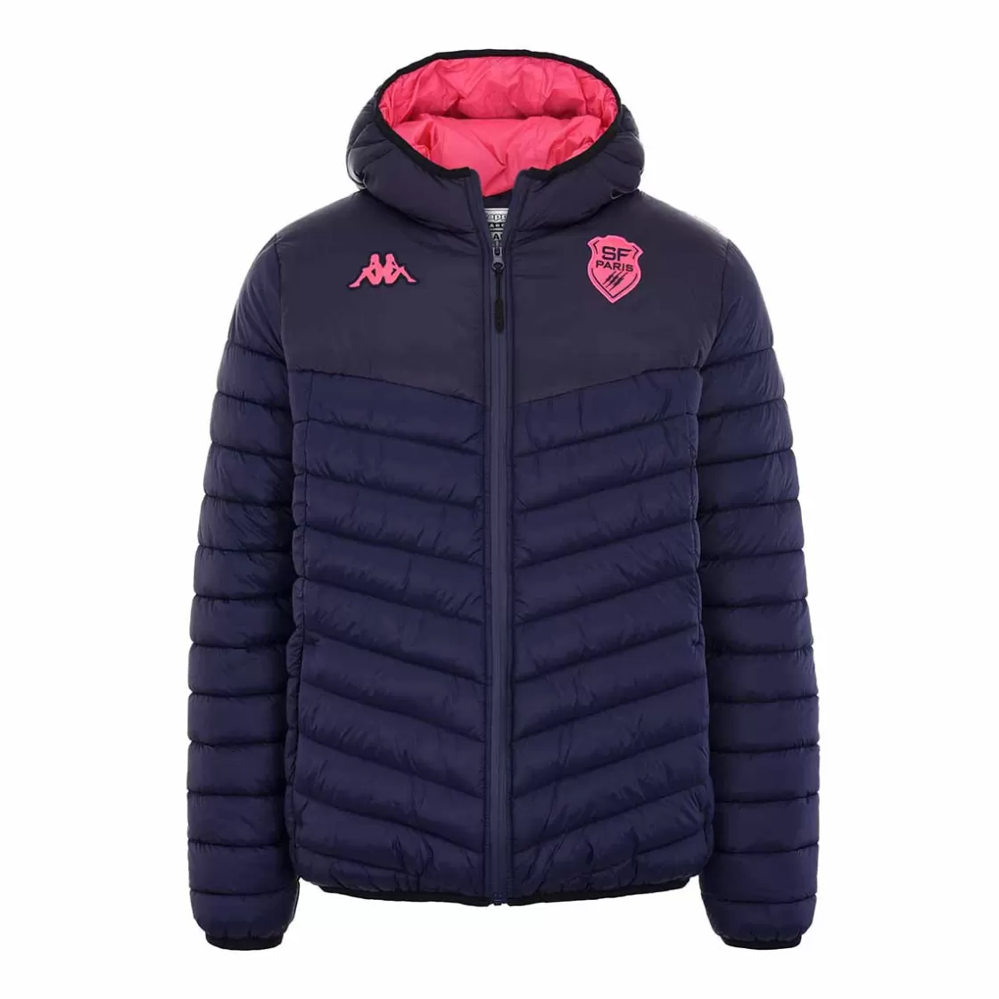 Enfant Kappa Vestes & Manteaux | Veste Doccio Stade Francais Paris 22/23 Bleu Enfant